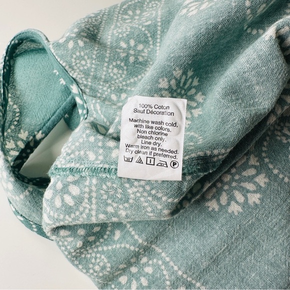 Madewell Beach Womens Medium Teal Floral V Neck Lightweight Breezy Romper NWT - Picture 10 of 15